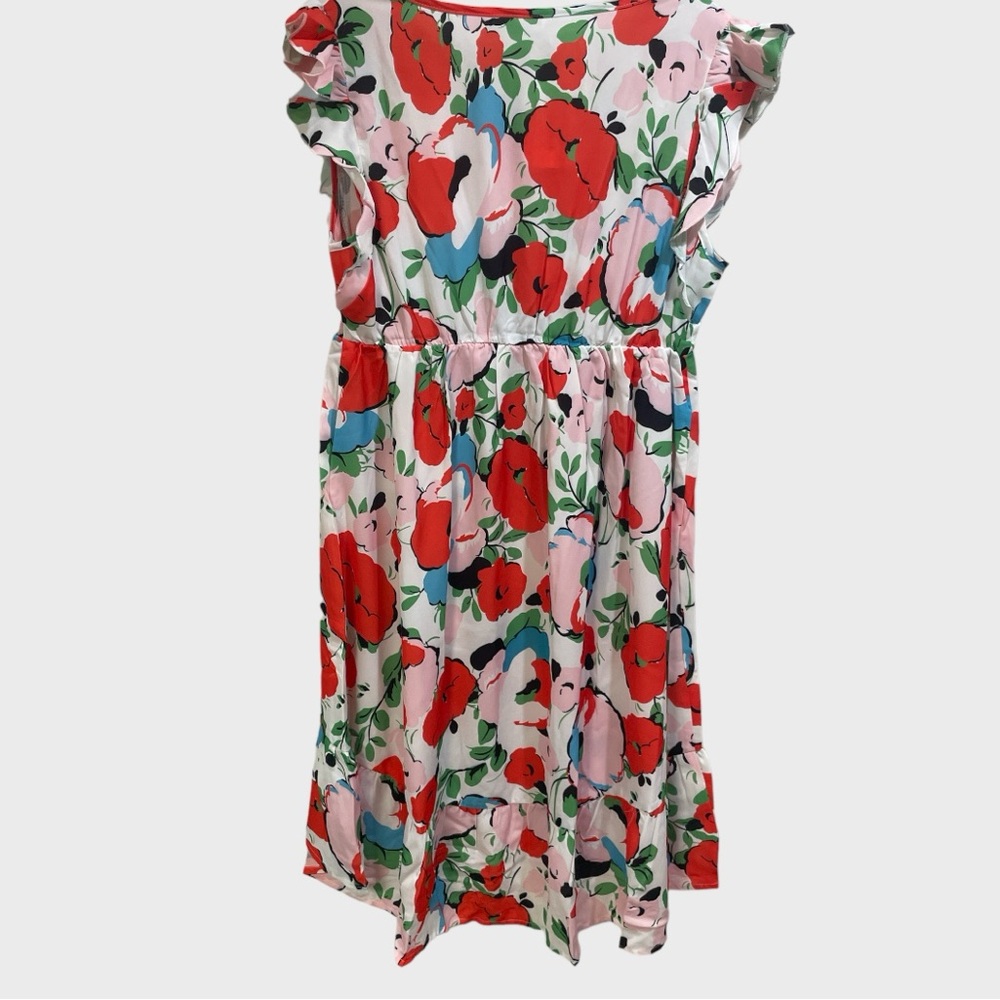 Maternity Poppy Ruffle Cap sleeves Nursing Dress Size Medium - Picture 6 of 13